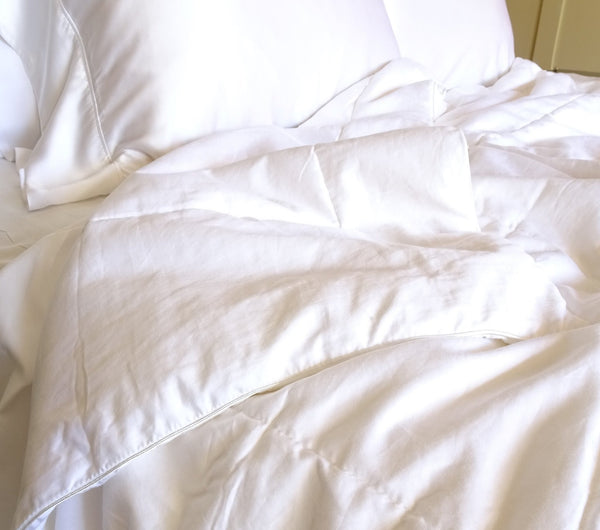Serica Home silk duvet and pillowcases